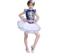 Generisch Robe tutu pour fille Costume de scène spectacles de danse Nœud pailleté Jupe Performance Tenue Ballerine Tutu Princesse Costume de ballet Tenue de scène Costume de danse Costume de fille