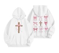 Generisch Robes pull pour femme avec graphisme de mots, sweat à capuche, sweatshirts tendance, vêtements Preppy, sweat-shirt à manches longues, sweat à capuche de ville, Blanc., XL