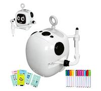 Generisch Robot de dessin - Jouet éducatif interactif rechargeable - Jouet de coloriage avec cartes et stylos - Pour de 3 à 8 ans - Pour salle de jeux, maison, anniversaire, école