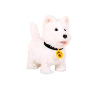 Generisch Robot interactif réaliste comme animal de compagnie douillet, avec simulation vocale et fonction de fuite pour les enfants (blanc, 28 x 24 x 15 cm)