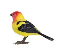 Generisch Robot réaliste avec chant chant pour la décoration de la maison simule les voix d'oiseaux grâce à la commande vocale lumineuse, alimenté par piles comme nouveauté amusante (jaune clair
