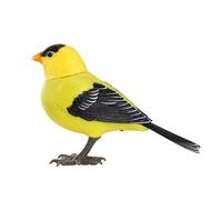 Generisch Robot réaliste avec chant chant pour la décoration de la maison simule les voix d'oiseaux grâce à la commande vocale lumineuse, alimenté par piles comme nouveauté amusante (jaune, taille