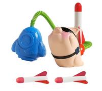 Generisch Rocket Launch Toy pour enfant, Toy Rocket for Kids - Tampon de démarrage en mousse Stomper Rocket Rocket avec singes - Sautez aux activités de plein air - Jeu de sport haut volant pour
