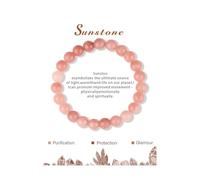 Generisch Rose Aimanté De Bijoux Elastic Beads 8mm Quartz Beads Volcanic Stone Bracelet Bijoux Noir Bracelet Naturelle Anneaux (K, A)