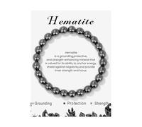 Generisch Rose Aimanté De Bijoux Elastic Beads 8mm Quartz Beads Volcanic Stone Bracelet Bijoux Noir Bracelet Naturelle Anneaux (N, A)