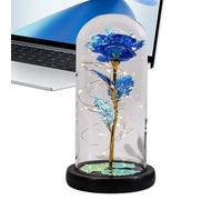 Generisch Rose artificielle - Rose arc-en-ciel colorée - Rose arc-en-ciel exquise - Lumière romantique créative pour fille, petite amie