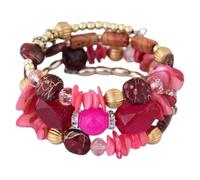 Generisch Rose Couleurs 2 Largeur Anneaux Student Bracelet For Everyday Wear Send Mom Bracelet Bracelet Bracelet Petite Rose Bijoux (Hot Pink, One Size)