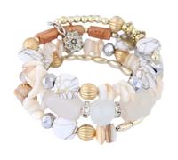 Generisch Rose Couleurs 2 Largeur Anneaux Student Bracelet For Everyday Wear Send Mom Bracelet Bracelet Bracelet Petite Rose Bijoux (White, One Size)