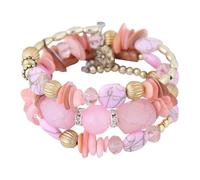 Generisch Rose Couleurs 2 Largeur Anneaux Student Bracelet For Everyday Wear Send Mom Bracelet Bracelet Bracelet Petite Rose Bijoux (Pink, One Size)