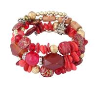 Generisch Rose Couleurs 2 Largeur Anneaux Student Bracelet For Everyday Wear Send Mom Bracelet Bracelet Bracelet Petite Rose Bijoux (Red, One Size)
