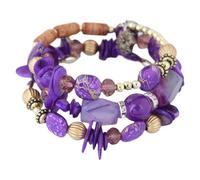 Generisch Rose Couleurs 2 Largeur Anneaux Student Bracelet For Everyday Wear Send Mom Bracelet Bracelet Bracelet Petite Rose Bijoux (Purple, One Size)