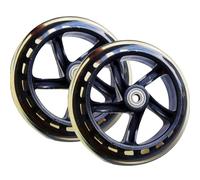 Generisch Roues de scooter électrique - Caoutchouc solide 5 x 2 cm | Patins à roulettes - 2 pièces de rechange - Pneus pour chariot de skate à roulettes - Équitation en plein air, Noir