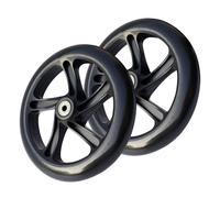 Generisch Roues de scooter électrique - Caoutchouc solide 5 x 2 cm | Patins à roulettes - 2 pièces de rechange - Pneus pour chariot de skate à roulettes - Équitation en plein air, noir all black