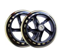 Generisch Roues de scooter électrique - Caoutchouc solide 5 x 2 cm | Patins à roulettes - 2 pièces de rechange - Pneus pour chariot de skate à roulettes - Équitation en plein air, Noir