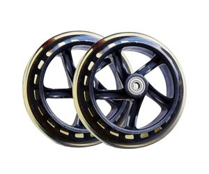 Generisch Roues de scooter électrique - Caoutchouc solide 5 x 2 cm | Patins à roulettes - 2 pièces de rechange - Pneus pour chariot de skate à roulettes - Équitation en plein air, Noir