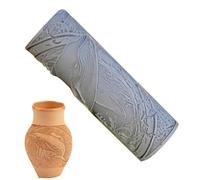 Generisch Rouleau à structure en argile | Rouleaux de modélisation confortables | Design ergonomique | Rouleau à motif de poterie pour les projets en céramique