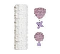 Generisch Rouleau d'argile créatif - Outil de poterie réglable, accessoire de texture en céramique avec poignée ergonomique, accessoires de bricolage avec design précis, kit d'art pour familles