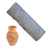 Generisch Rouleau pour argile, rouleau d'argile, rouleau d'argile, rouleau d'argile, outil de bricolage avec motif de baleine d'oiseaux, outils en céramique pour artisanat fait à la main
