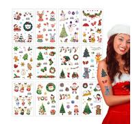 Generisch Rub- Transferts pour bricolage, de grattage de Noël | Autocollants d'eau de dessin animé - Décoration de Noël, autocollants d'eau, design amusant pour bougies, tasses en céramique