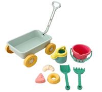 Generisch Sable Play Set - ABS 1280 g | Jouets de sable de plage éducatifs avec seaux et chariot | Jeu de plage pour bac à sable de mer, camping, jardin et activités d'apprentissage amusantes en plein