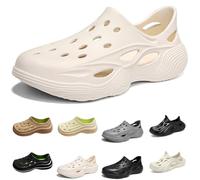 Generisch Sabots de cuisine antidérapants, chaussures de travail, respirantes, semelle souple, ne se fatiguent pas. Portez des sandales de plage sur les pantoufles pour conduire une voiture., Beige A