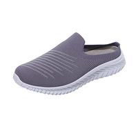 Generisch Sabots d'été fermés pour femme avec semelle intérieure à enfiler | Pantoufles orthopédiques, respirantes et confortables, chaussures de jardin légères, extra larges à l'arrière