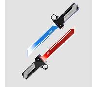 Generisch Sabre laser à double lame verrouillable avec lumières rouges et bleues, épée incandescente extensible pour enfants, jeu de rôle, cadeau d'anniversaire