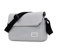 Generisch Sac à bandoulière classique en nylon comme porte-monnaie élégant pour homme et femme avec un design pratique et une qualité durable, gris, Taille unique