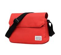 Generisch Sac à bandoulière classique en nylon comme porte-monnaie élégant pour homme et femme avec un design pratique et une qualité durable, rouge, Taille unique