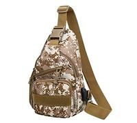 Generisch Sac à bandoulière classique en nylon comme porte-monnaie élégant pour homme et femme avec un design pratique et une qualité durable, café, Taille unique