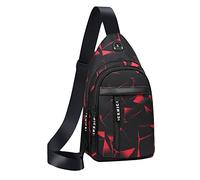 Generisch Sac à bandoulière classique en nylon, sac à bandoulière, porte-monnaie pour hommes ou femmes, Carnaval, matériel de lancer, rouge, Taille unique
