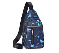 Generisch Sac à bandoulière classique en nylon, sac à bandoulière, porte-monnaie pour hommes ou femmes, Carnaval, matériel de lancer, bleu, Taille unique