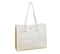 Generisch Sac à bandoulière en cuir synthétique pour femme - Couleur unie - Instructions (blanc, taille unique)