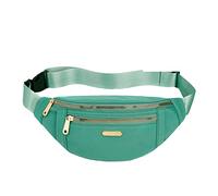 Generisch Sac à bandoulière polyvalent Sac à bandoulière en tissu décontracté Multicouche Changement de téléphone portable Sacs à bandoulière 20 L (Vert, Taille unique)