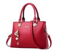 Generisch Sac à bandoulière pour guitare folk - Sac à bandoulière - Sac à bandoulière - En cuir - Pour poussette - Noir, Bordeaux, Taille unique pour tous