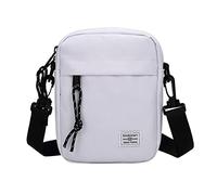 Generisch Sac à bandoulière pour homme Petite fermeture éclair étanche avec bandoulière Sac à bandoulière léger Sacs à bandoulière pour femmes Tissu, Blanc., taille unique