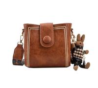 Generisch Sac à bandoulière tendance pour femme en cuir synthétique avec une grande capacité, idéal pour les courses, les études, la vie quotidienne comme sac à bandoulière élégant, marron, Taille