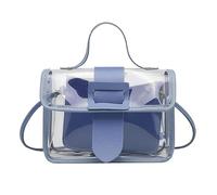 Generisch Sac à bandoulière transparent, sac à main, sac de concert approuvé par le stade, végétalien pour femmes et adolescentes, sacs à bandoulière pour femmes, bleu, Taille unique
