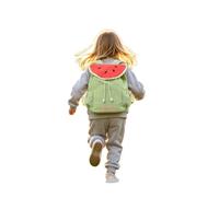 Generisch Sac à dos 2026 avec motif de fruits de dessin animé pour sac à dos de maternelle en forme de fruits, idéal pour les voyages, les activités de plein air, le chemin quotidien à l'école (Green
