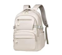 Generisch Sac à dos 2026 Sac à dos élégant de grande capacité pour les voyages, l'école et le collège, les étudiants, sac à dos robuste et léger avec plusieurs poches, beige, Taille unique pour tous