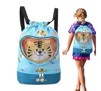 Generisch Sac à dos de natation pour, sac à dos imperméable | Sac léger à tirette de dessin animé pour piscine, école, voyage, camping sportif et club de sport, tigre, Siehe Beschreibung