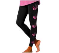 Generisch Sac à dos d'école adolescent garçon pour la vie quotidienne, pantalon de yoga confortable, extensible, imprimé avec le mois de sensibilisation au cancer du sein, chaînes de corps pour femme
