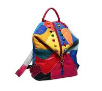 Generisch Sac à dos d'école pour adolescents - En cuir - Pour ordinateur portable - Style décontracté - Anti-vol - Tendance - Pour étudiants, coloré, Siehe Beschreibung, Voir description