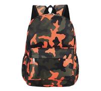 Generisch Sac à dos d'école pour enfants et adolescents, sac à dos d'eau robuste et léger avec poches pour garçons et filles, pour les voyages en plein air, la randonnée, Orange, S, Sac à dos tyrolien