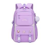 Generisch Sac à dos Kawaii charmant et élégant avec imprimés ludiques pour sac à dos d'école et adolescent (violet, 44 x 32 x 18 cm)