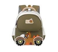 Generisch Sac à dos pour enfants, sac d'école pour garçons et filles, léger, robuste, pour étudiants, avec bretelles confortables, sac à dos Deutet pour maternelle, Vert armée., taille unique