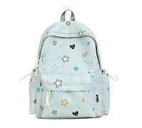 Generisch Sac à dos pour femme en nylon avec motif étoilé, grande capacité, sac à dos d'école avec compartiments, idéal pour adolescentes, filles et voyageurs, sac à dos militaire pour homme (vert, 29