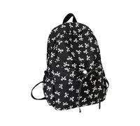 Generisch Sac à dos pour ordinateur portable, sac à dos pour enfant, sangle de poitrine, bagage à main, pour adolescentes, filles, rentrée scolaire, collège, petite trousse de maquillage, Noir