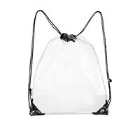 Generisch Sac à dos transparent avec cordon de serrage pour concert | Sangle réglable avec poche zippée sur le devant pour homme et femme, concert, événement sportif, voyage,
