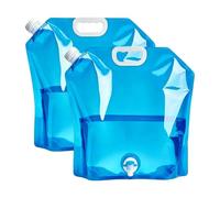 Generisch Sac à eau pliable de 10 l - Ensemble de réservoir d'eau de | Poche de stockage d'eau portable en polyéthylène avec distributeur pour la randonnée, le camping, la randonnée, la pêche